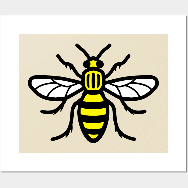 Manchester Bee Wall Art by lastradaimamo